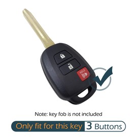 GFDesign 2 Pcs Silicone 3 Buttons Key Fob Cover Remote Case Keyless Protector Compatible with Toyota RAV4 Highlander Sequoia Tacoma Tundra