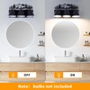 Rustic 3-Light Black Vanity Light Fixtures with Deer Design, E12