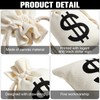 48 Pieces Money Bag Pouch with Drawstring Closure Canvas Cloth