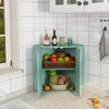 Trironsun Corner Bread Box for Kitchen Counter Double Layer Bamboo