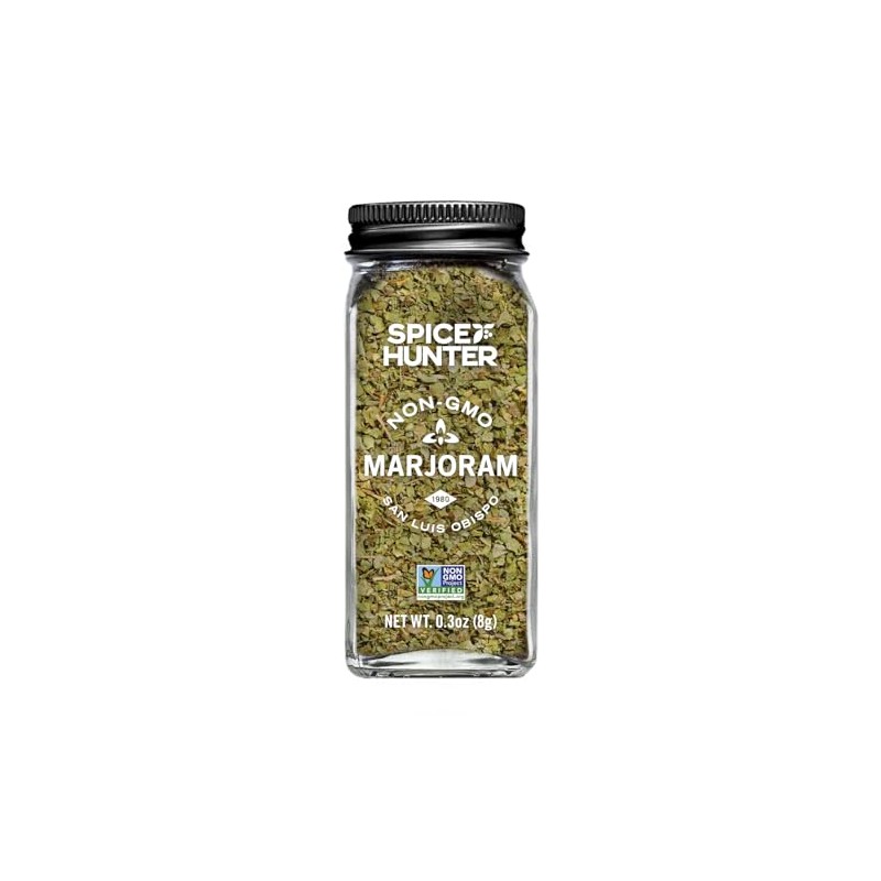 Spice Hunter Mediterranean Marjoram Leaves, 0.3-Ounce Glass Jar