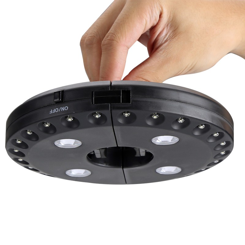 Outdoor Umbrella Pole 28 LED Light Garden Yard Patio Lawn