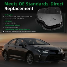 Riyhch Transmission Oil Pan+Automatic Transmission Filter with Gasket, for Toyota Corolla 1.8L 2014-2022, for Corolla iM 1.8L 2017-2018, For Scion iM 1.8L 2016, 35106-12200 044-0441