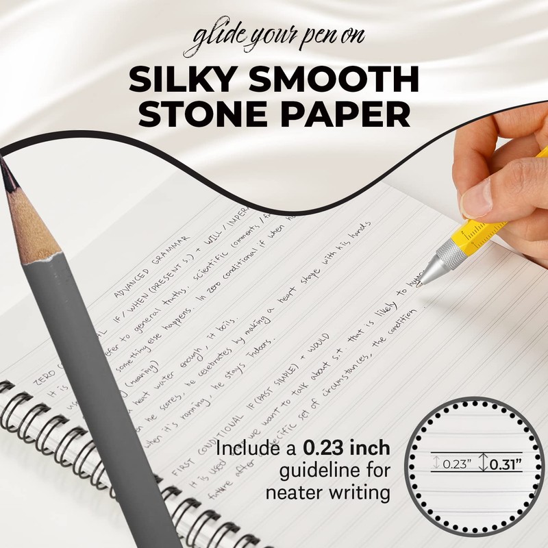 GAK. Stone Paper Waterproof Sheet Spiral Notebook (M Size) –