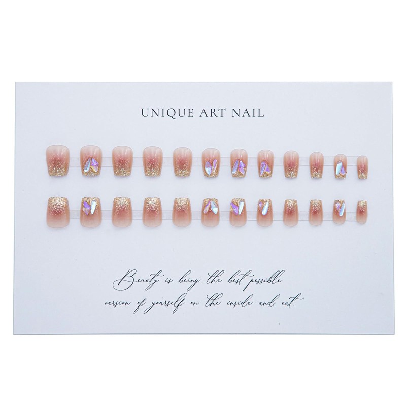 Lwenjing Nail Tips, 24 Pieces, 3D Nail Tips, Handmade Nail
