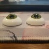 Global 24mm Green Glass Flat Eyes