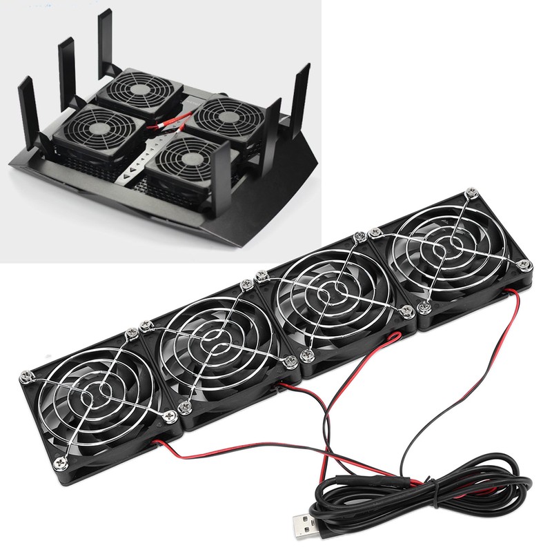 Router Cooling Fans 5V USB Power Heat Sink ABS for
