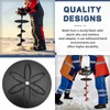 Ice Auger Drill Adapter with 9" Stopper Disc (Black) &