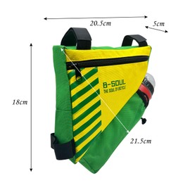 UPANBIKE Bike Triangle Frame Bag 1.5L Polyester Front Tube Bag Bicycle Saddle Bag with Water Bottle Holder (Water Bottle not Included)