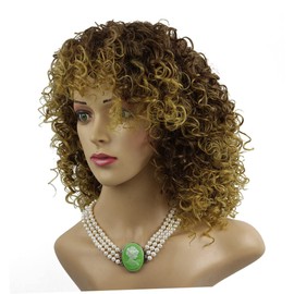 minkissy Wigs Brown Wig Curly Wig Short Curly Hair Curls Nvshu Women's