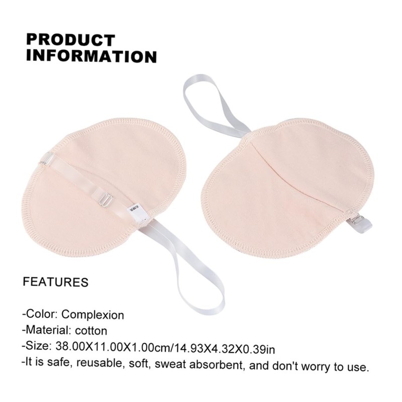 Healvian 2pairs Underarm Sweat Absorbing Pads for Men and Women