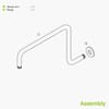 Naiture S Shaped Shower Arm, Gooseneck Shower Head Extension Arm,