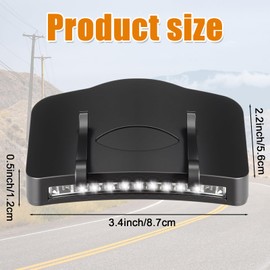 Mudder 3 Pcs Baseball Cap with Lights Clip on 11 LED Hat Headlamp Battery Powered Hat Brim Lamp Black Waterproof Ultra Bright Headgear Flashlight for Camping Hunting Hiking Fishing(Black)