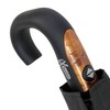 iX-brella Men's Pocket Umbrella Open-Close Automatic Round Hook Handle, Wood