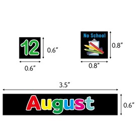 100Pcs Calendar Magnets Magnetic Calendar Numbers Month and Holiday Calendar Labels for Classroom Home Office School Supplies