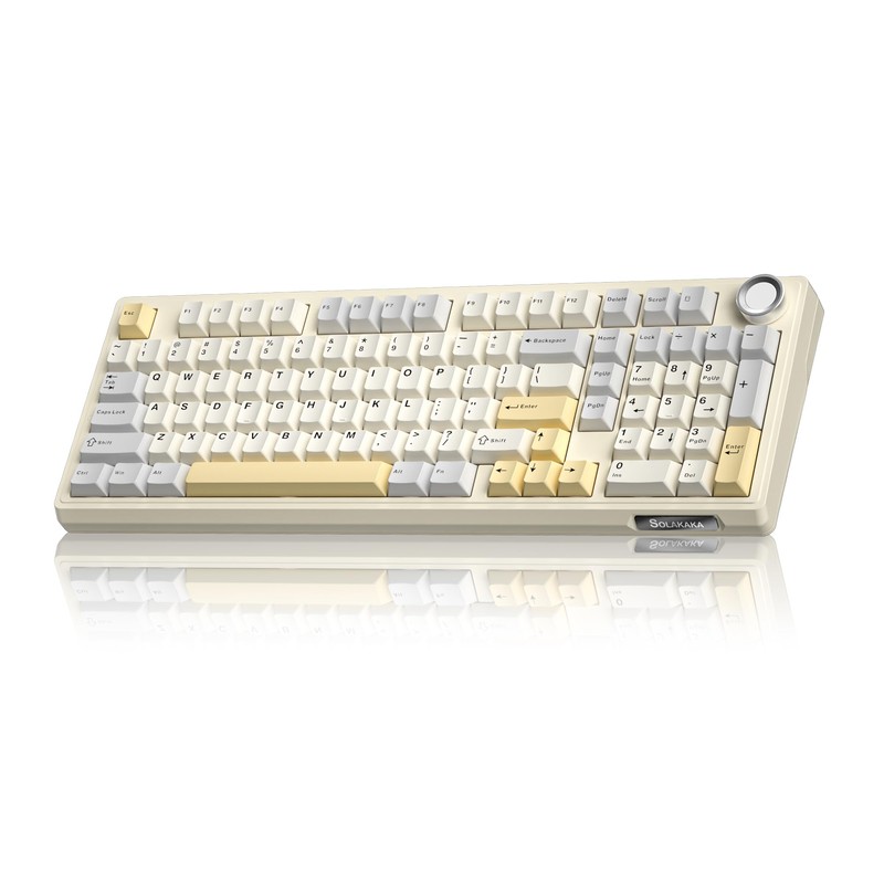SOLAKAKA KI99 Pro 96% Wireless Gaming Keyboard, RGB Creamy Keyboardw