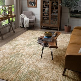 Scott Living by Drew & Jonathan Intrepid Modern Abstract Geometric Sage Green 5' 3" x 7' 10" Area Rug Perfect for Living Room, Dining Room, Office