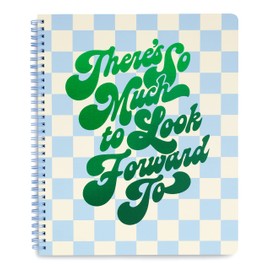 ban.do Rough Draft Large Spiral Notebook with Saying, 11" x 9" with Pockets and 160 College Ruled Pages, There's so Much to Look Forward to