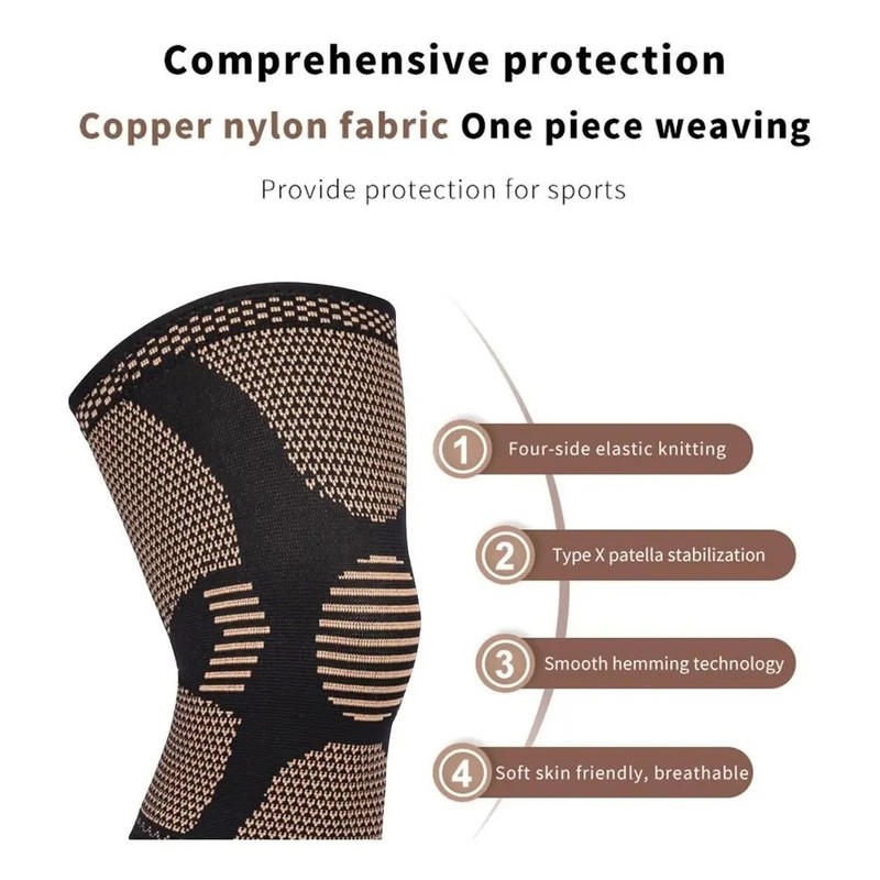 2 Rodilleras Copper Plus Infusion Cobre Compresion Artritis