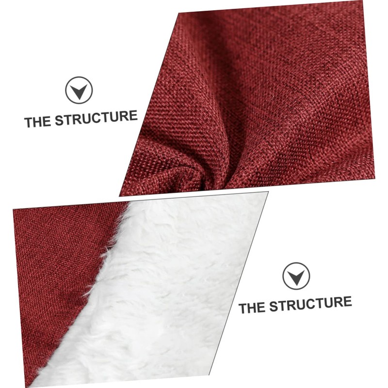 LABRIMP 1pc Plush Xmas Tree Skirt Mat Festive Tree Base
