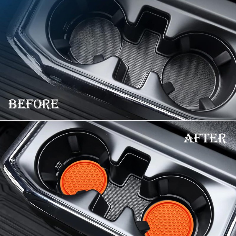 MEAJOO 4PCS Car Cup Holder Coaster, Universal Auto Non-Slip Cup