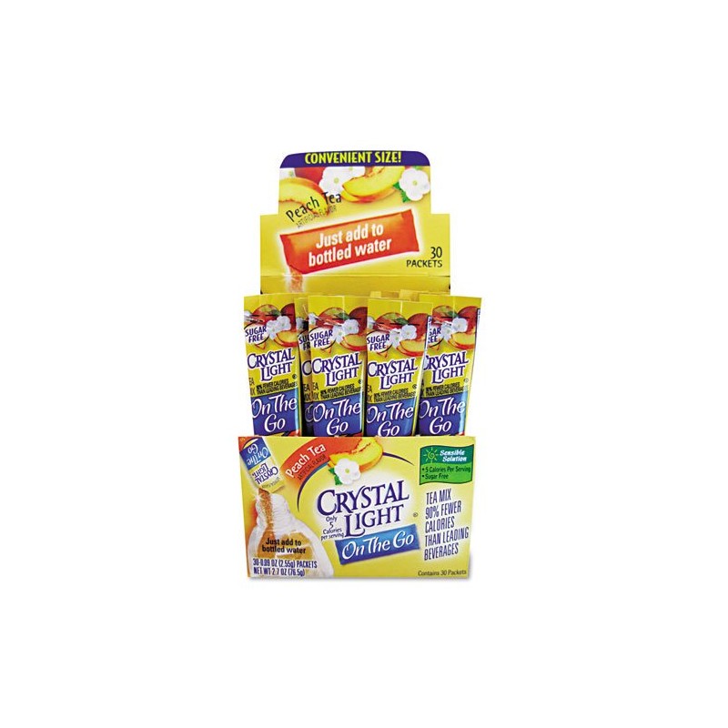 Flavored Drink Mix, Peach Tea, 30 .09oz Packets/Box