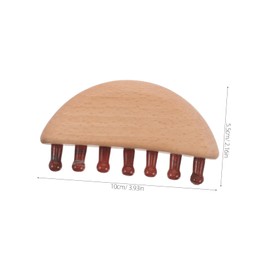 Mikinona Wooden Handle Massage Comb Natural Crystal for Scalp Stimulation and Dandruff Removal Ergonomic Design for Thick Hair Scalp Tool for