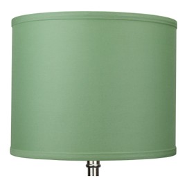 FenchelShades.com 12" Top Diameter x 12" Bottom Diameter 9.5" Height Fabric Drum Lampshade Spider Attachment (Linen Celadon)