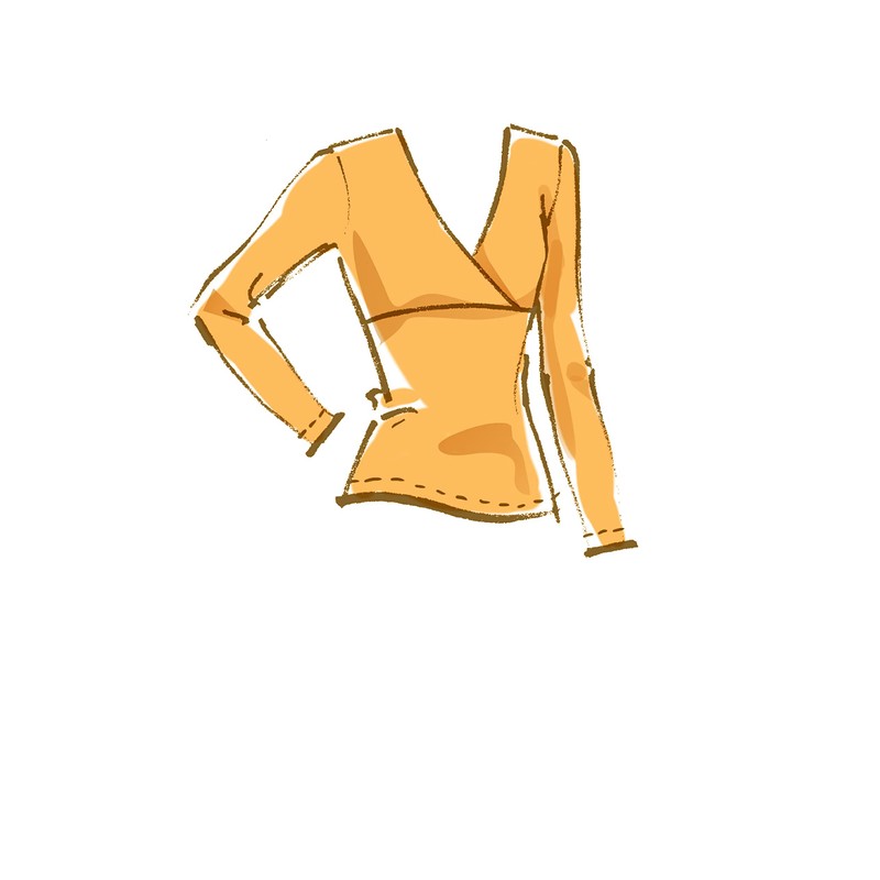 McCall's Misses' Knit Surplice Top Sewing Pattern Kit, Code M8219,