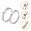 Baluue 5 Pairs Couples Engagement Rings Sun and Moon Matching