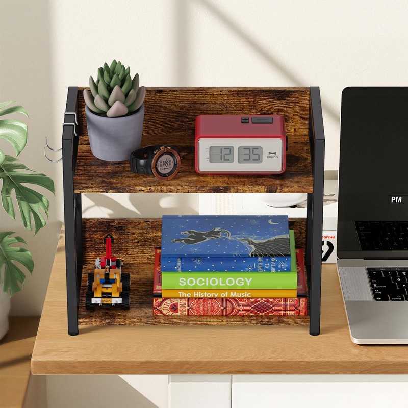 RUILALIFE Coffee-Bar-Station-Organizer Shelf for Countertop, 2 Tiers Kitchen Counter Shelf