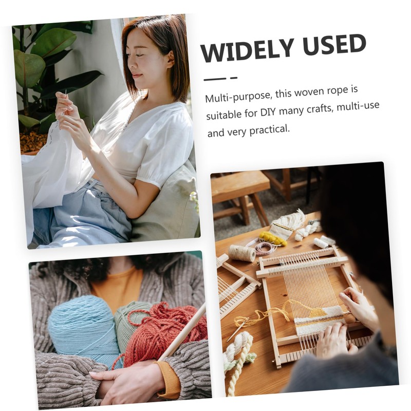 Operitacx 1roll Cotton Macrame Rope Multi-function Tapestry Cord for Weaving