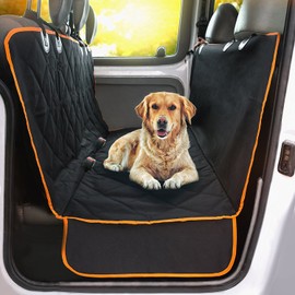 Doggie World Dog Car Seat Cover for Back Seat for Cars & SUVs - Durable Pet Car Seat Cover Backseat Protector, Nonslip Dog Hammock for Car, Waterproof Scratchproof Rear Seat Cover Against Dirt, Fur