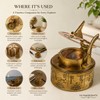 US HANDICRAFTS Vintage Compass Navigational Instrument - Marine Sundial Compass