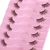 Half Lashes Natural Look Wispy Soft Strip Mink Eyelashes Cat