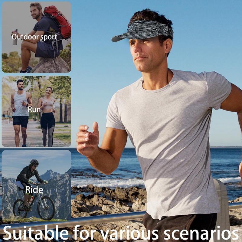 LUKIUP Quick-Drying Sun Visor Hat, Unisex Sun Shield, Ultralight and
