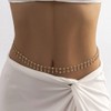Clataly Boho Single Layer Crystal Tassel Waist Chain Beach Bikini