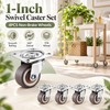 Furniture Swivel Caster Wheels for Trolleys – 4PCS Soft Rubber