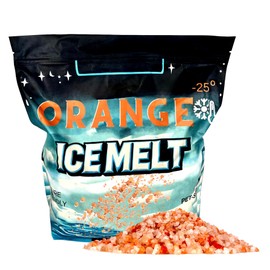 Ice and Snow Melt 8 lb Bag CMA Blended Magnesium Chloride Ice Melter Effective Snow and Ice Removal Effective Below Zero Degrees (Orange)