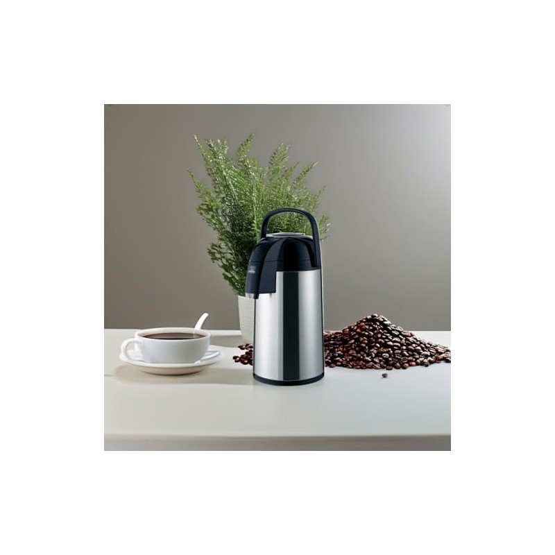 Zojirushi Supreme Air Pot Beverage Dispenser, 3.0 L, Polished Stainless