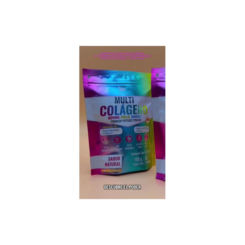 Multi Colágeno Polvo 150 G, Tipo 1 , 2, 3,