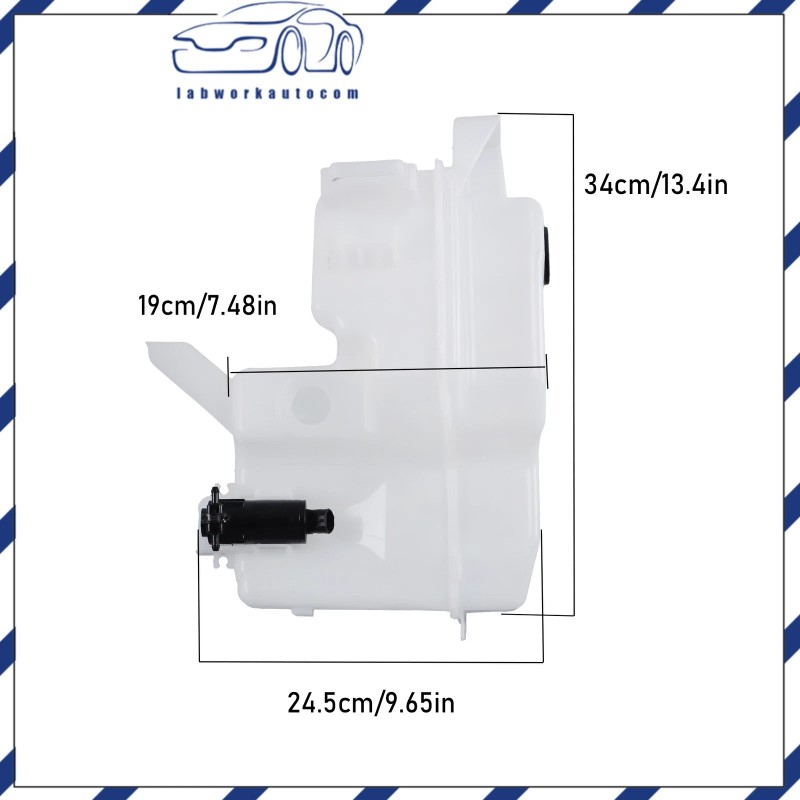 labworkauto Plastic Windshield Washer Fluid Reservoir Tank Fit For 20-23