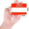 'Hello My Name is' Stickers/Name Label Tags - Red &