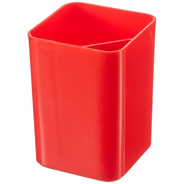 MAS Square Mass Pen Holder 490 Red Red (Red, 490 Square Shape)