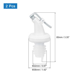 uxcell Olive Oil Spouts, 2Pcs Oil Vinegar Bottle Stopper Spout, Leakproof Nozzle Dispenser Wine Pourer for 7/8" Bottle Mouth Olive Oil, Vinegar, Wine Bottles (Blue)
