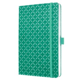 Sigel JN133 Jolie Notebook Diary Approx. A5 Lined Hard Cover Elastic Band Pen Loop Pocket Mint Green Sustainable Paper