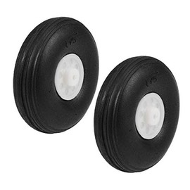uxcell Tire and Wheel Sets for RC Airplane,PU Sponge Tire with Plastic Hub,1.75" 2pcs