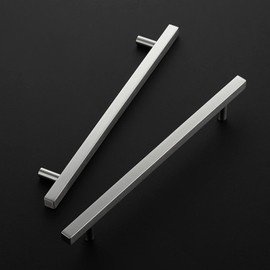 Ravinte Brushed Nickel Cabinet Handles 25 Pack 8-4/5 inch Satin Nickel Square Cabinet Pulls Silver Hardware for Kitchen Cabinets 11-3/10 inch Overall Length Stainless Steel Drawer Pulls