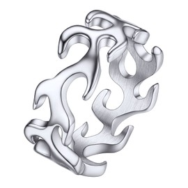 PROSTEEL Big Funky Rings For Men Jewelry Stainless Steel Thumb Flame Ring Size 12