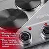 CUSIMAX Electric Hot Plate for Cooking,1800W Triple Burner Portable Electric